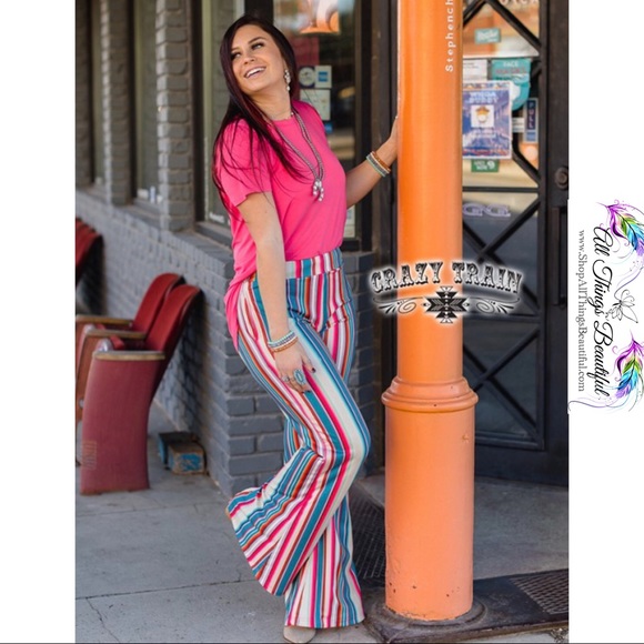 Crazy Train Pants - •Crazy Train Tandy Ten Palazzo Pants•